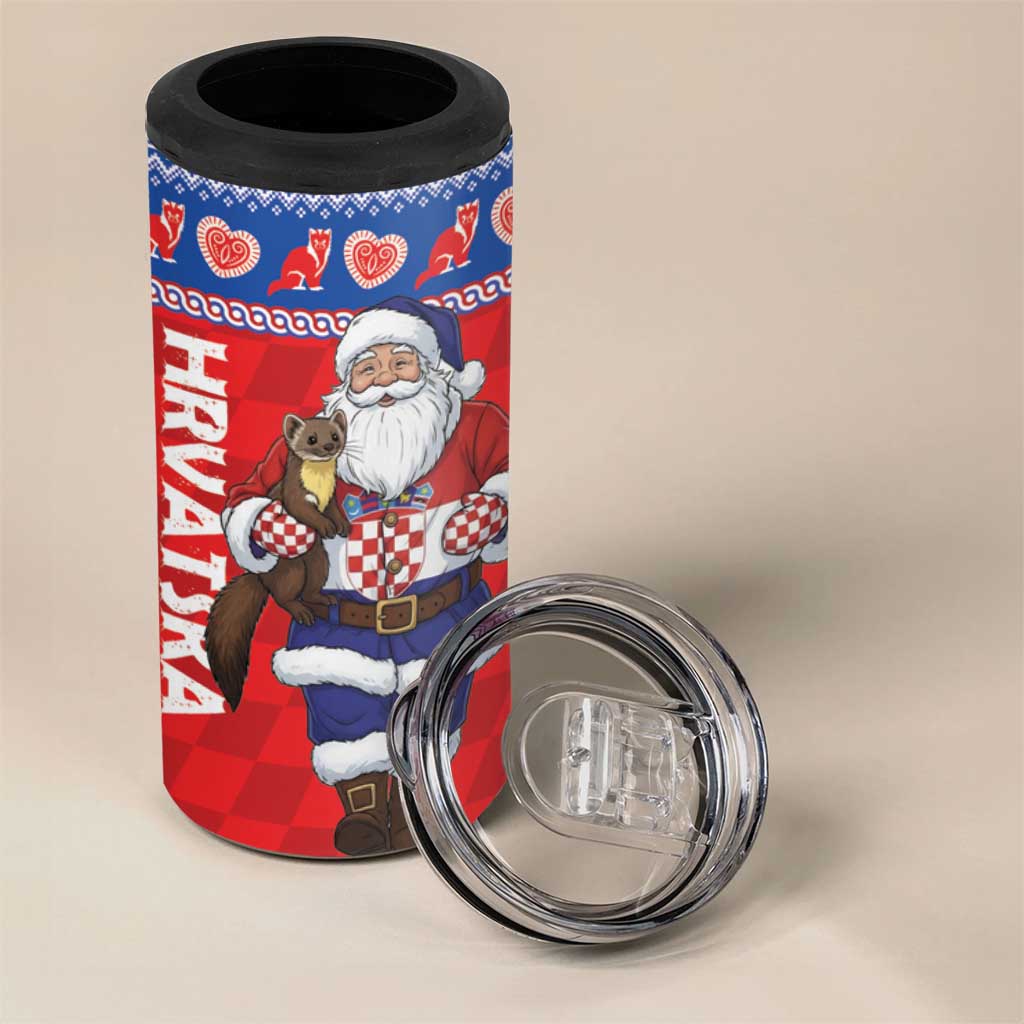 Croatia Christmas 4 in 1 Can Cooler Tumbler Djed Bozicnjak Hrvatska - Wonder Print Shop
