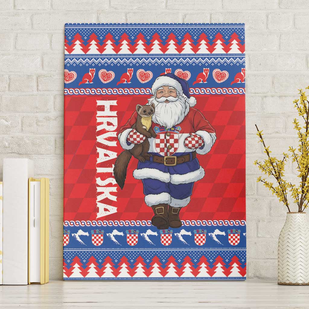 Croatia Christmas Canvas Wall Art Djed Bozicnjak Hrvatska - Wonder Print Shop