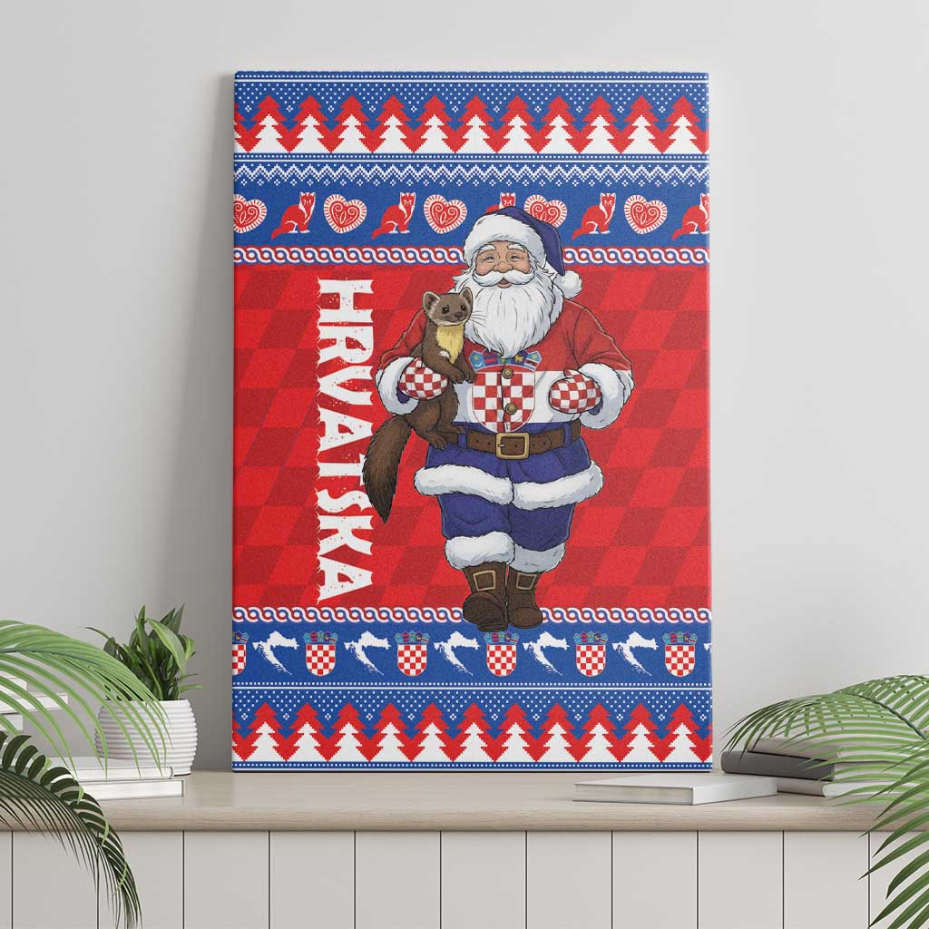 Croatia Christmas Canvas Wall Art Djed Bozicnjak Hrvatska - Wonder Print Shop