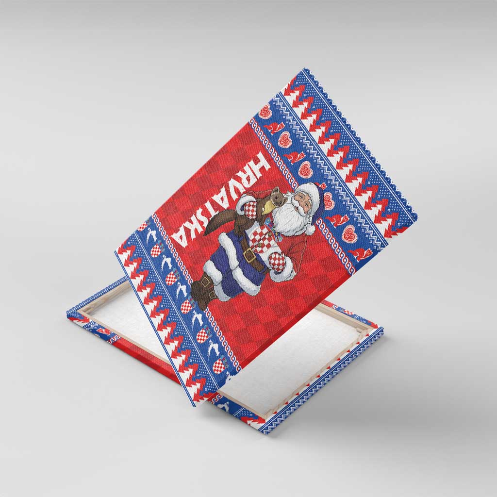 Croatia Christmas Canvas Wall Art Djed Bozicnjak Hrvatska - Wonder Print Shop