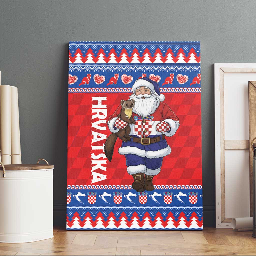 Croatia Christmas Canvas Wall Art Djed Bozicnjak Hrvatska - Wonder Print Shop