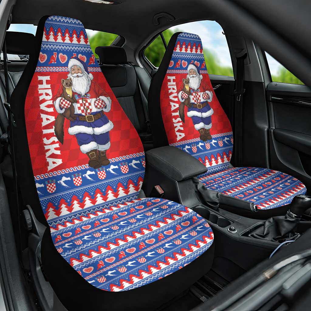 Croatia Christmas Car Seat Cover Djed Bozicnjak Hrvatska - Wonder Print Shop