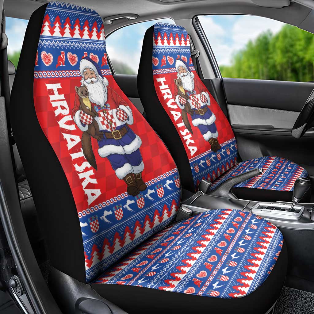 Croatia Christmas Car Seat Cover Djed Bozicnjak Hrvatska - Wonder Print Shop