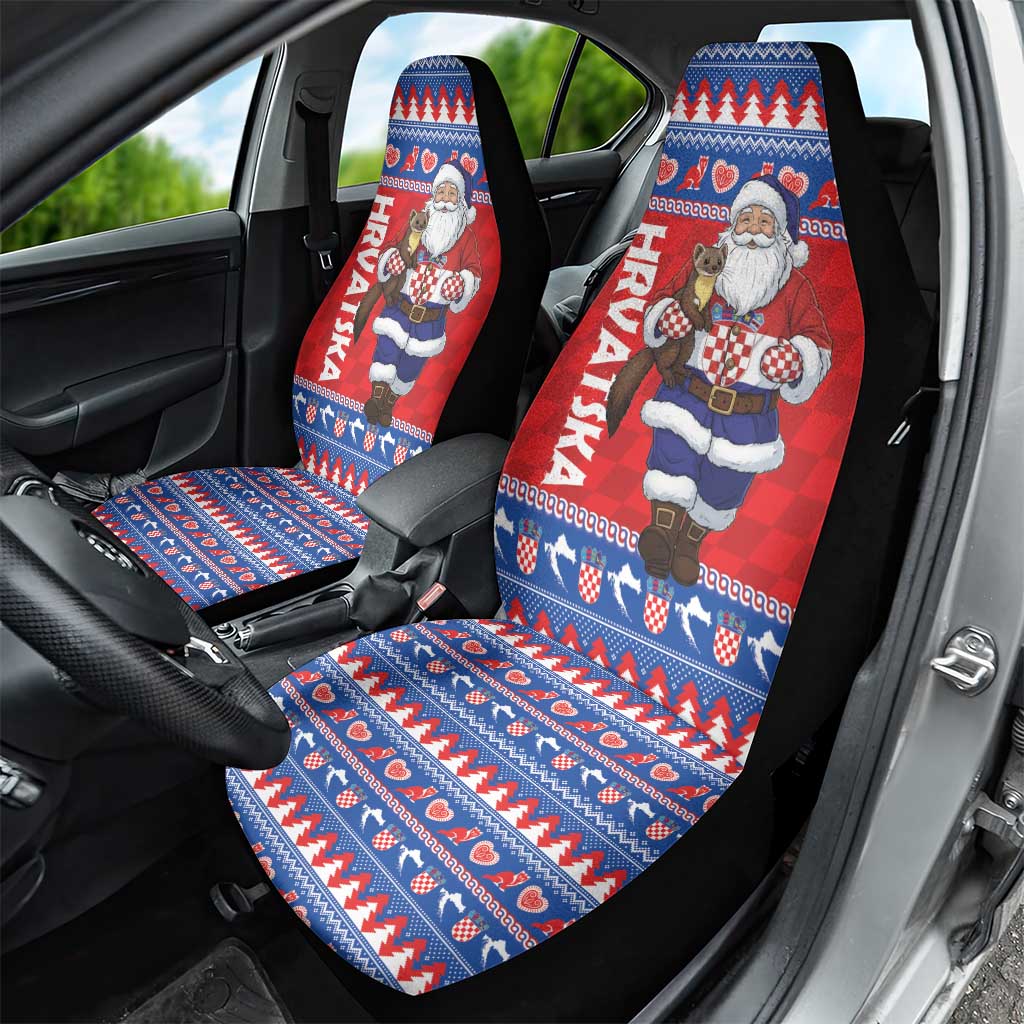 Croatia Christmas Car Seat Cover Djed Bozicnjak Hrvatska - Wonder Print Shop