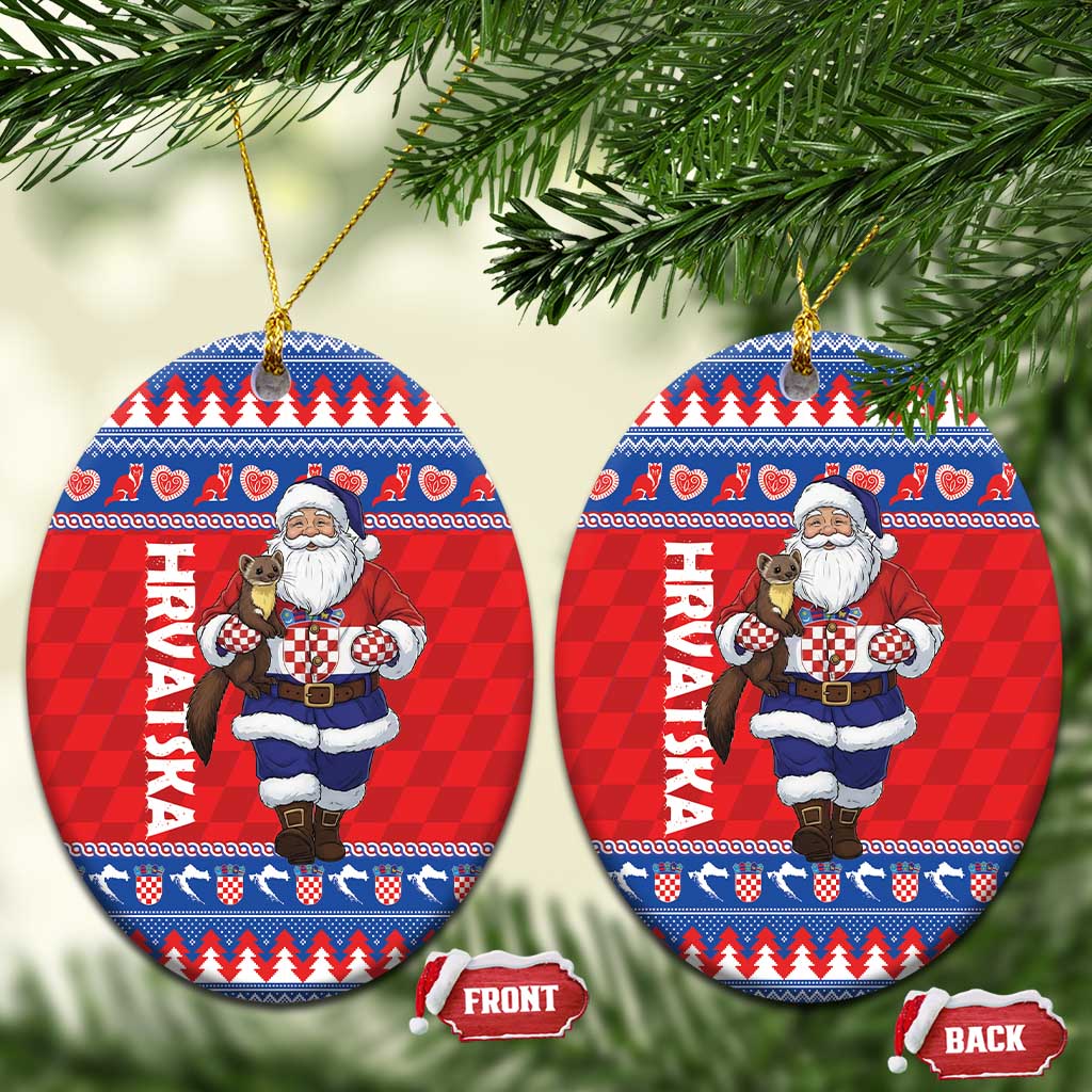 Croatia Christmas Ceramic Ornament Djed Bozicnjak Hrvatska - Wonder Print Shop