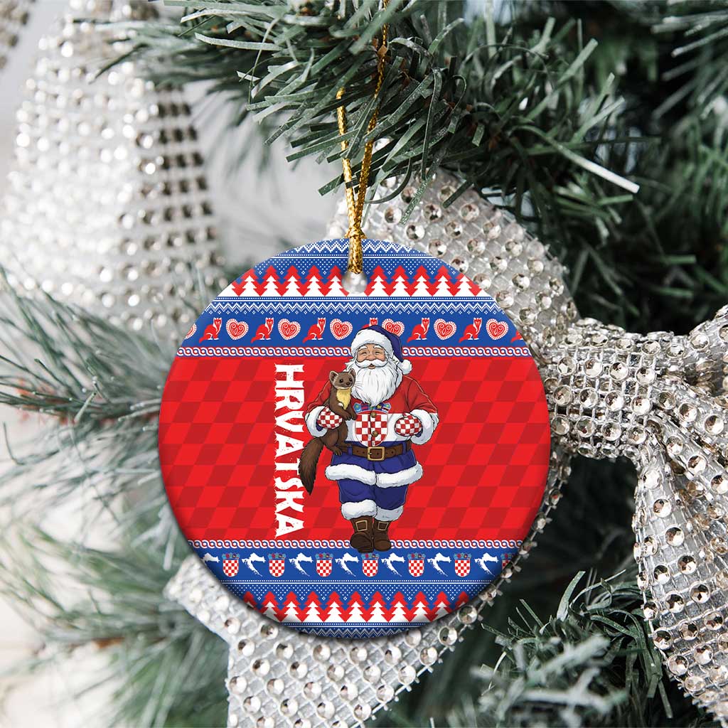 Croatia Christmas Ceramic Ornament Djed Bozicnjak Hrvatska - Wonder Print Shop