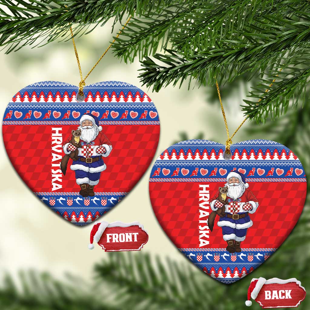 Croatia Christmas Ceramic Ornament Djed Bozicnjak Hrvatska - Wonder Print Shop