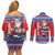Croatia Christmas Couples Matching Off Shoulder Short Dress and Long Sleeve Button Shirt Djed Bozicnjak Hrvatska - Wonder Print Shop