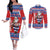 Croatia Christmas Couples Matching Off The Shoulder Long Sleeve Dress and Long Sleeve Button Shirt Djed Bozicnjak Hrvatska - Wonder Print Shop