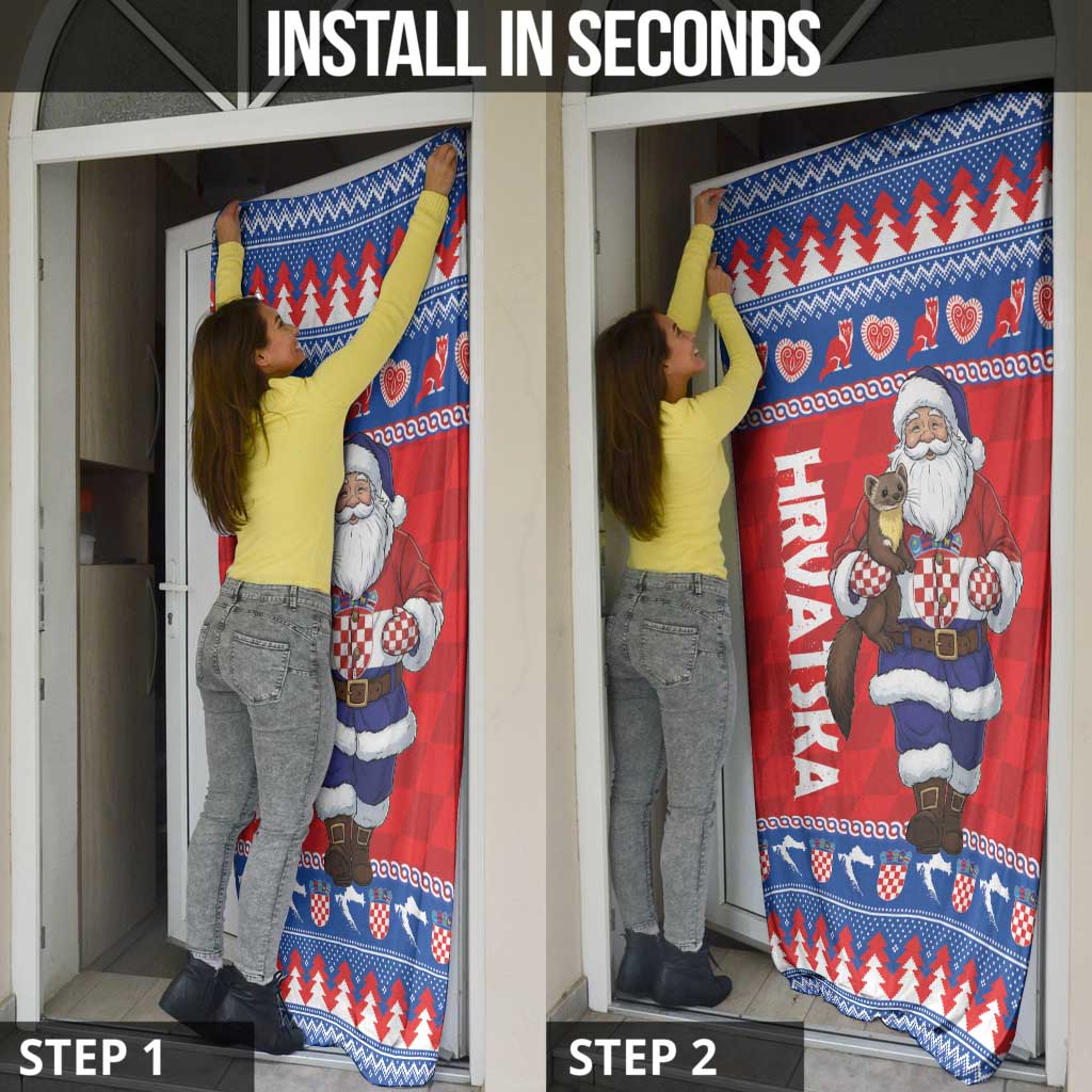 Croatia Christmas Door Cover Djed Bozicnjak Hrvatska - Wonder Print Shop
