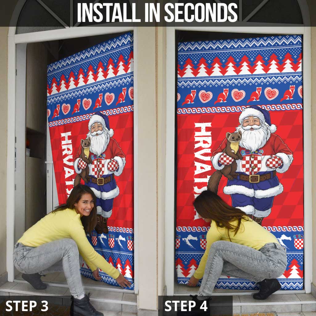Croatia Christmas Door Cover Djed Bozicnjak Hrvatska - Wonder Print Shop
