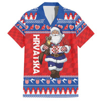 Croatia Christmas Family Matching Long Sleeve Bodycon Dress and Hawaiian Shirt Djed Bozicnjak Hrvatska - Wonder Print Shop