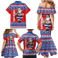 Croatia Christmas Family Matching Mermaid Dress and Hawaiian Shirt Djed Bozicnjak Hrvatska - Wonder Print Shop