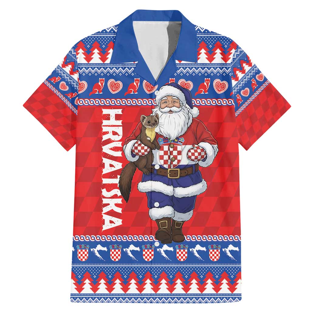Croatia Christmas Family Matching Mermaid Dress and Hawaiian Shirt Djed Bozicnjak Hrvatska - Wonder Print Shop