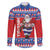 Croatia Christmas Family Matching Off The Shoulder Long Sleeve Dress and Hawaiian Shirt Djed Bozicnjak Hrvatska - Wonder Print Shop