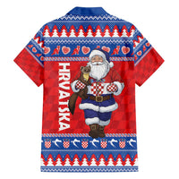 Croatia Christmas Family Matching Off Shoulder Short Dress and Hawaiian Shirt Djed Bozicnjak Hrvatska - Wonder Print Shop