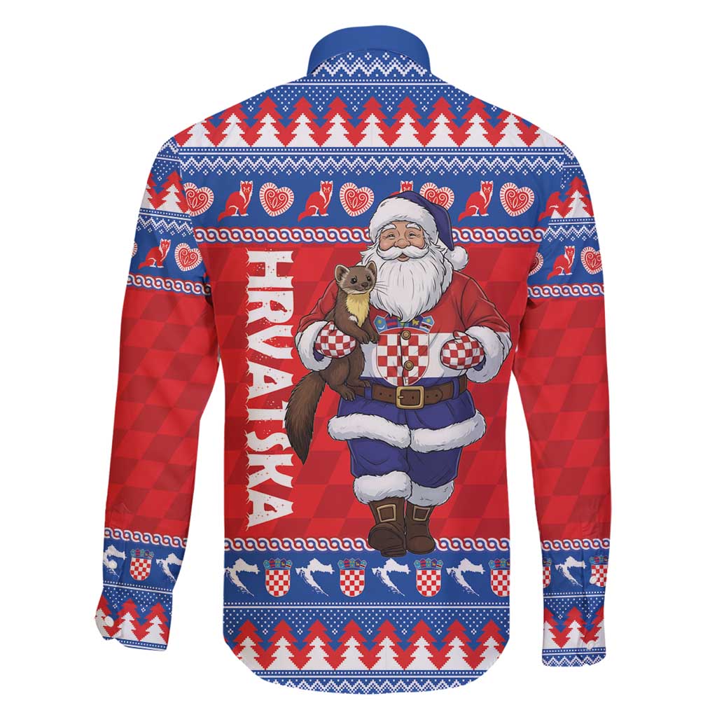 Croatia Christmas Family Matching Off Shoulder Short Dress and Hawaiian Shirt Djed Bozicnjak Hrvatska - Wonder Print Shop