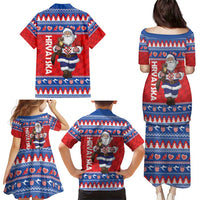 Croatia Christmas Family Matching Puletasi and Hawaiian Shirt Djed Bozicnjak Hrvatska - Wonder Print Shop