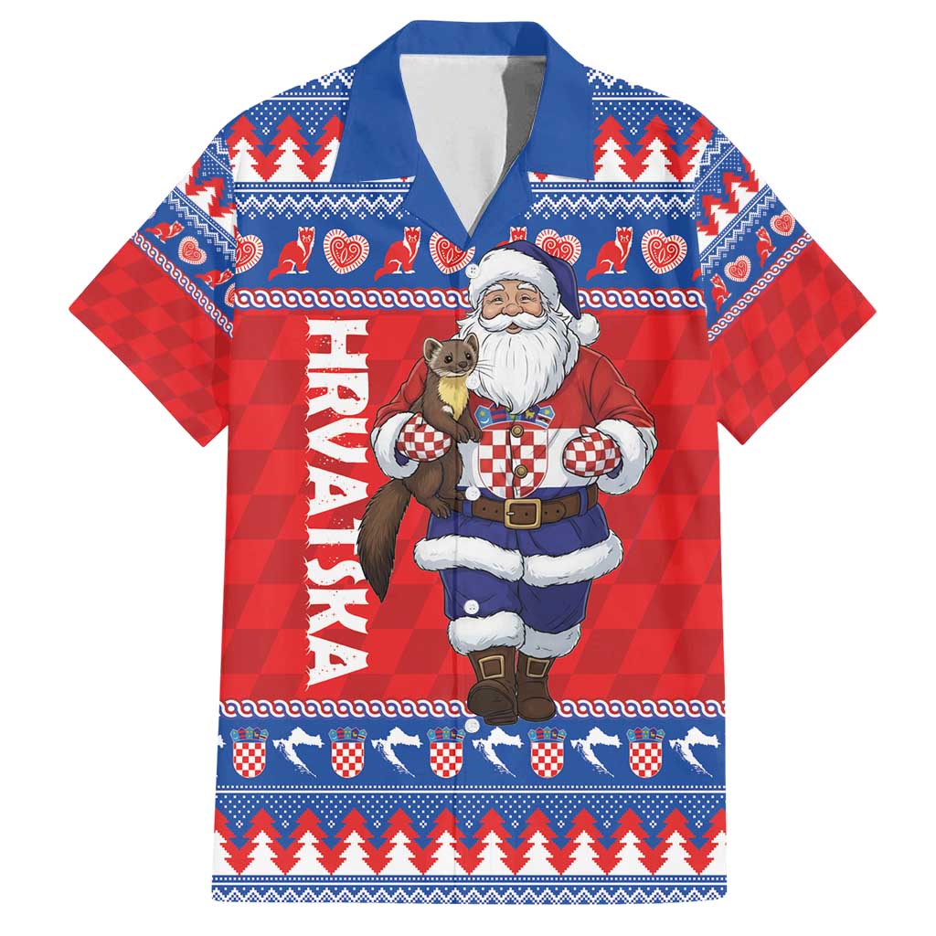 Croatia Christmas Family Matching Puletasi and Hawaiian Shirt Djed Bozicnjak Hrvatska - Wonder Print Shop