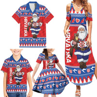 Croatia Christmas Family Matching Summer Maxi Dress and Hawaiian Shirt Djed Bozicnjak Hrvatska - Wonder Print Shop