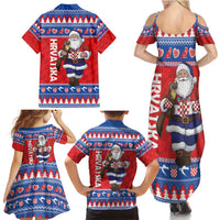 Croatia Christmas Family Matching Summer Maxi Dress and Hawaiian Shirt Djed Bozicnjak Hrvatska - Wonder Print Shop