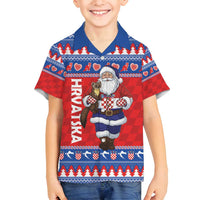 Croatia Christmas Family Matching Tank Maxi Dress and Hawaiian Shirt Djed Bozicnjak Hrvatska - Wonder Print Shop