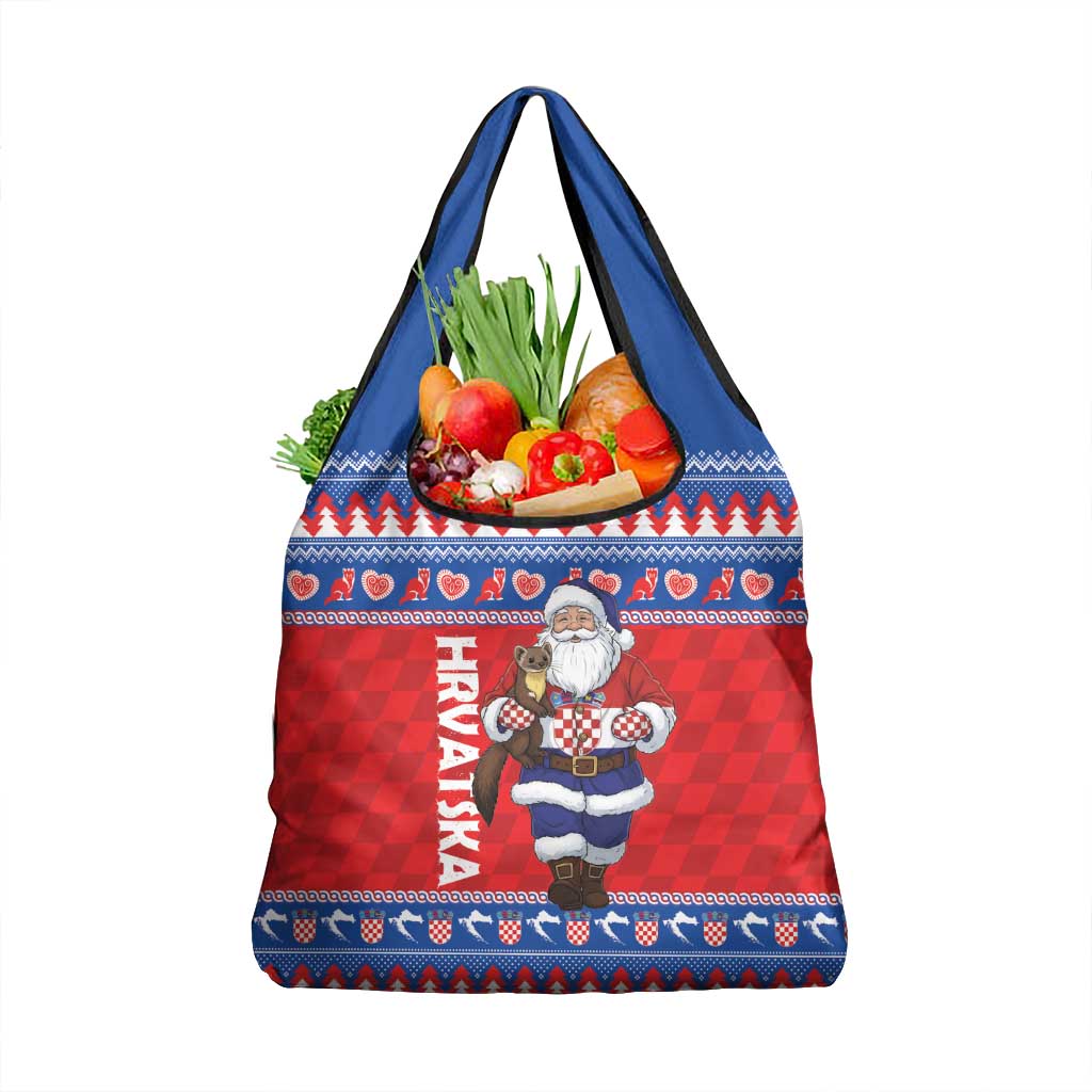 Croatia Christmas Grocery Bag Djed Bozicnjak Hrvatska - Wonder Print Shop