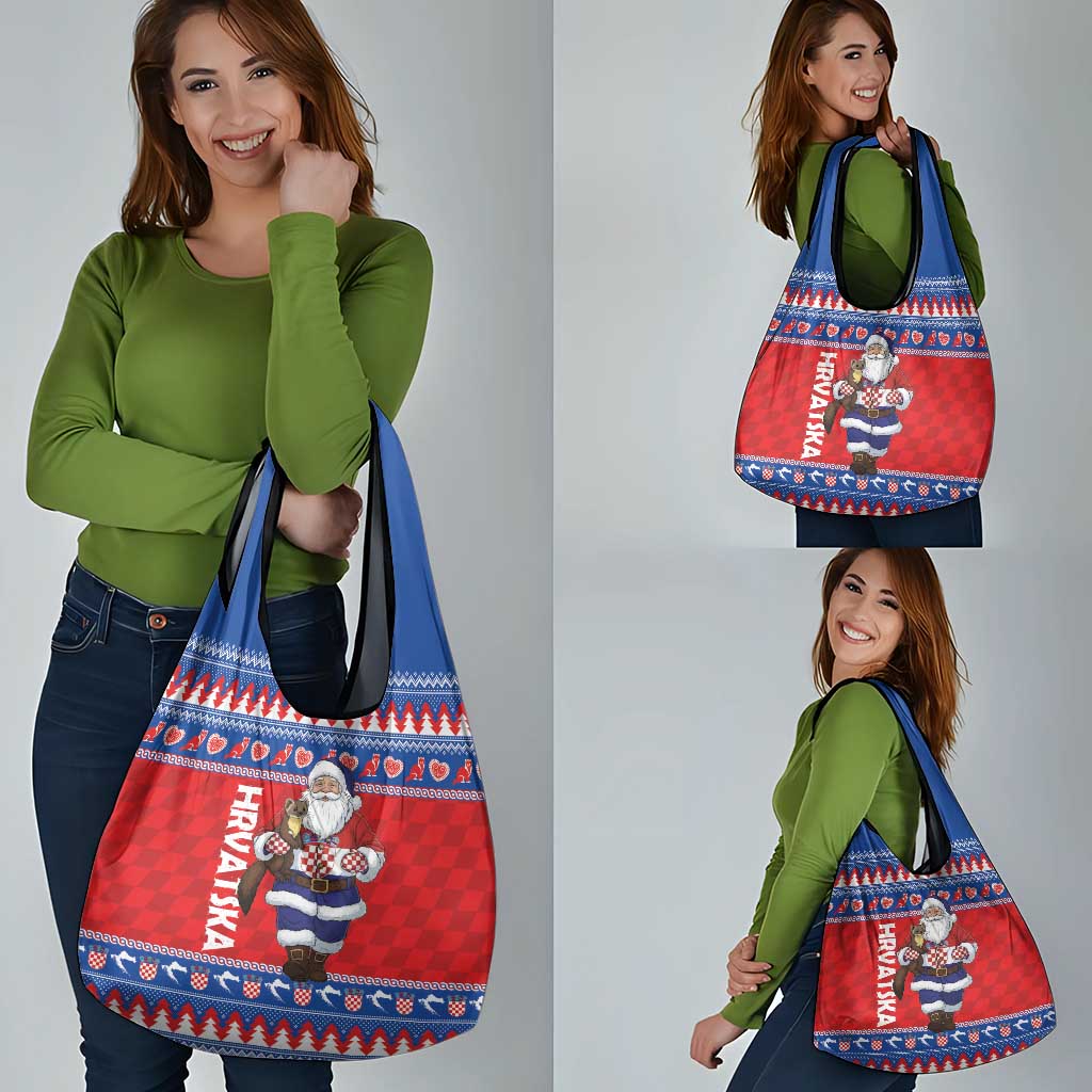 Croatia Christmas Grocery Bag Djed Bozicnjak Hrvatska - Wonder Print Shop