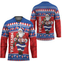 Croatia Christmas Hockey Jersey Djed Bozicnjak Hrvatska - Wonder Print Shop