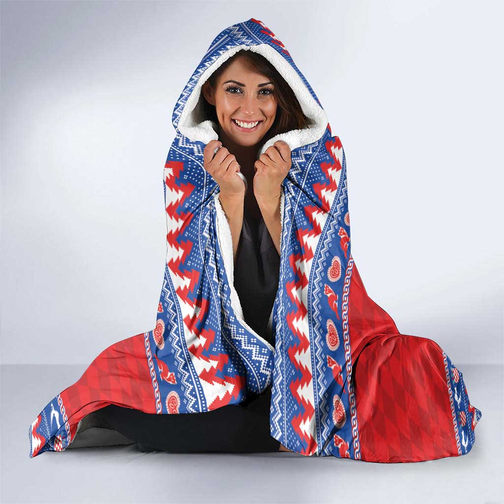 Croatia Christmas Hooded Blanket Djed Bozicnjak Hrvatska - Wonder Print Shop