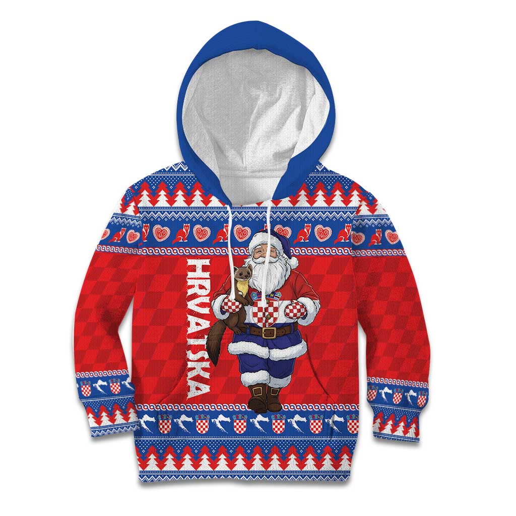 Croatia Christmas Kid Hoodie Djed Bozicnjak Hrvatska - Wonder Print Shop
