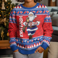Croatia Christmas Kid Ugly Christmas Sweater Djed Bozicnjak Hrvatska - Wonder Print Shop