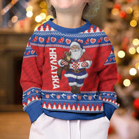 Croatia Christmas Kid Ugly Christmas Sweater Djed Bozicnjak Hrvatska - Wonder Print Shop