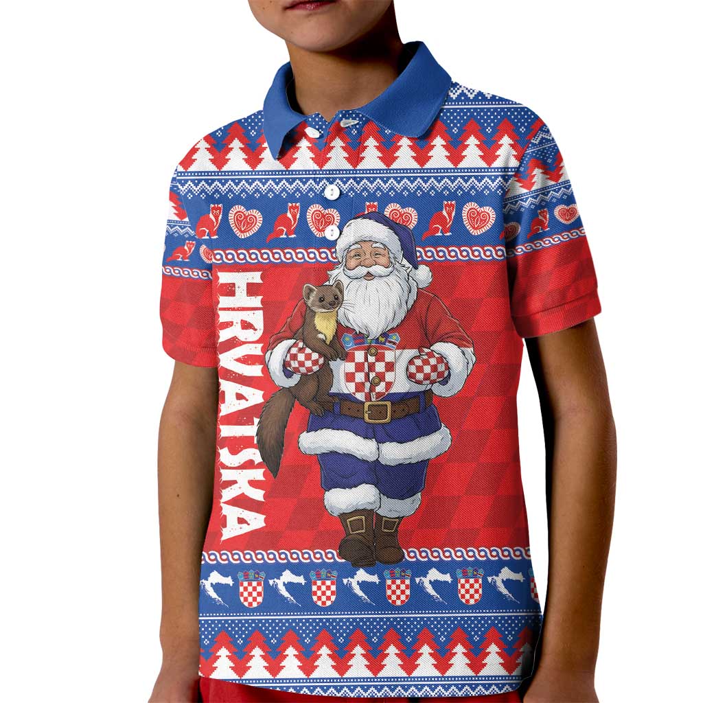 Croatia Christmas Kid Polo Shirt Djed Bozicnjak Hrvatska - Wonder Print Shop