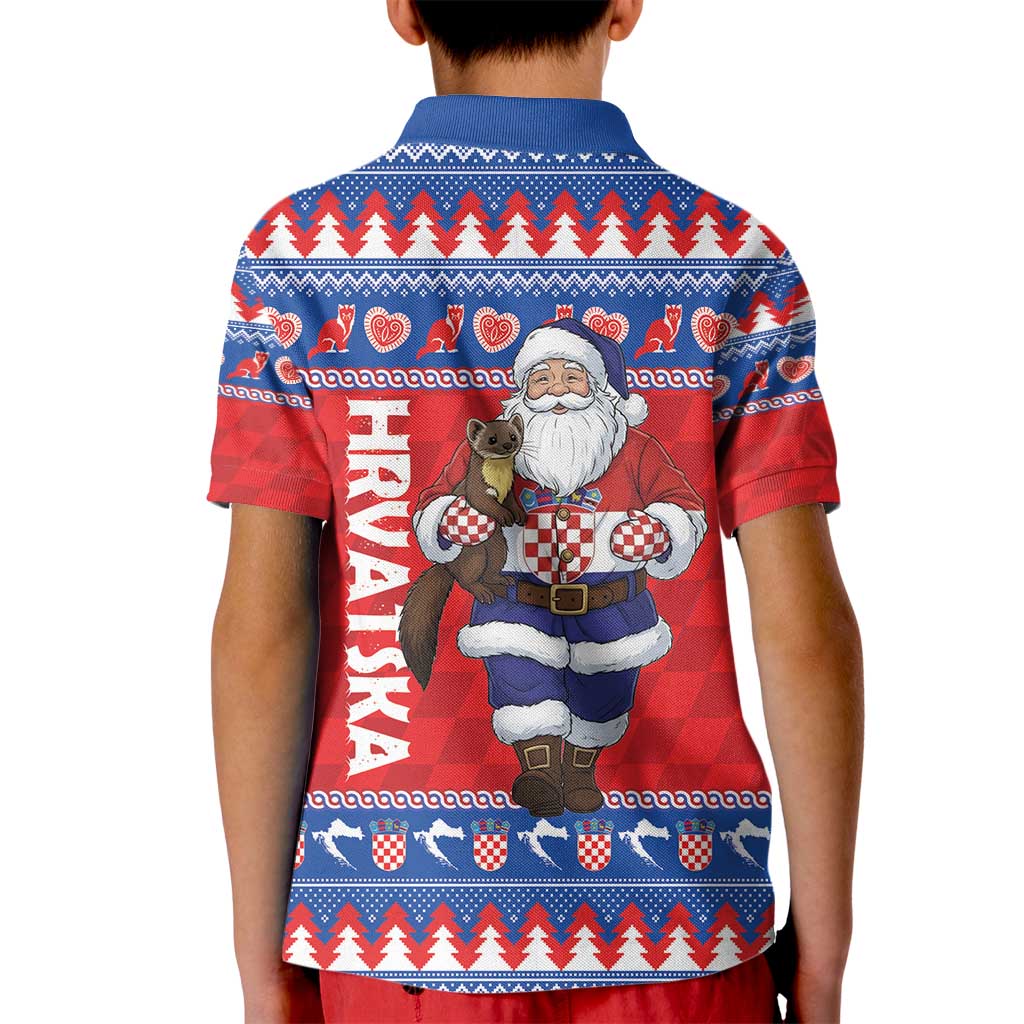 Croatia Christmas Kid Polo Shirt Djed Bozicnjak Hrvatska - Wonder Print Shop