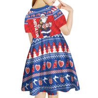 Croatia Christmas Kid Short Sleeve Dress Djed Bozicnjak Hrvatska - Wonder Print Shop