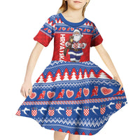 Croatia Christmas Kid Short Sleeve Dress Djed Bozicnjak Hrvatska - Wonder Print Shop