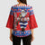 Croatia Christmas Kimono Sleeve Blouse Djed Bozicnjak Hrvatska - Wonder Print Shop