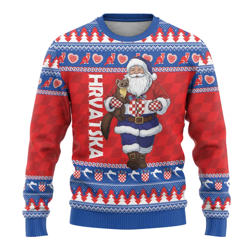 Croatia Christmas Ugly Christmas Sweater Djed Bozicnjak Hrvatska - Wonder Print Shop
