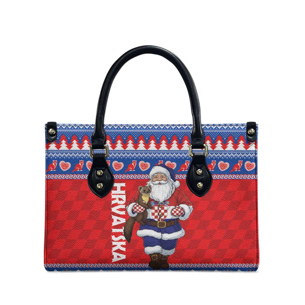 Croatia Christmas Leather Bag Djed Bozicnjak Hrvatska - Wonder Print Shop