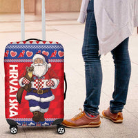 Croatia Christmas Luggage Cover Djed Bozicnjak Hrvatska - Wonder Print Shop