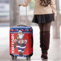 Croatia Christmas Luggage Cover Djed Bozicnjak Hrvatska - Wonder Print Shop