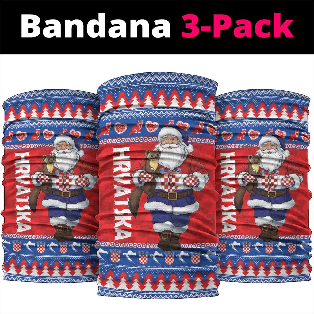 Croatia Christmas Neck Gaiter Djed Bozicnjak Hrvatska - Wonder Print Shop