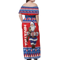 Croatia Christmas Off Shoulder Maxi Dress Djed Bozicnjak Hrvatska - Wonder Print Shop