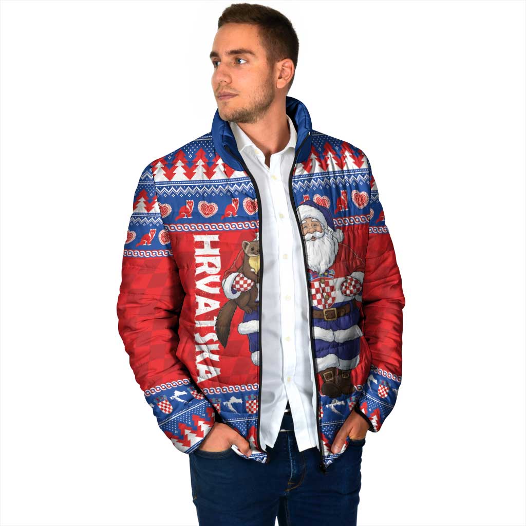 Croatia Christmas Padded Jacket Djed Bozicnjak Hrvatska - Wonder Print Shop