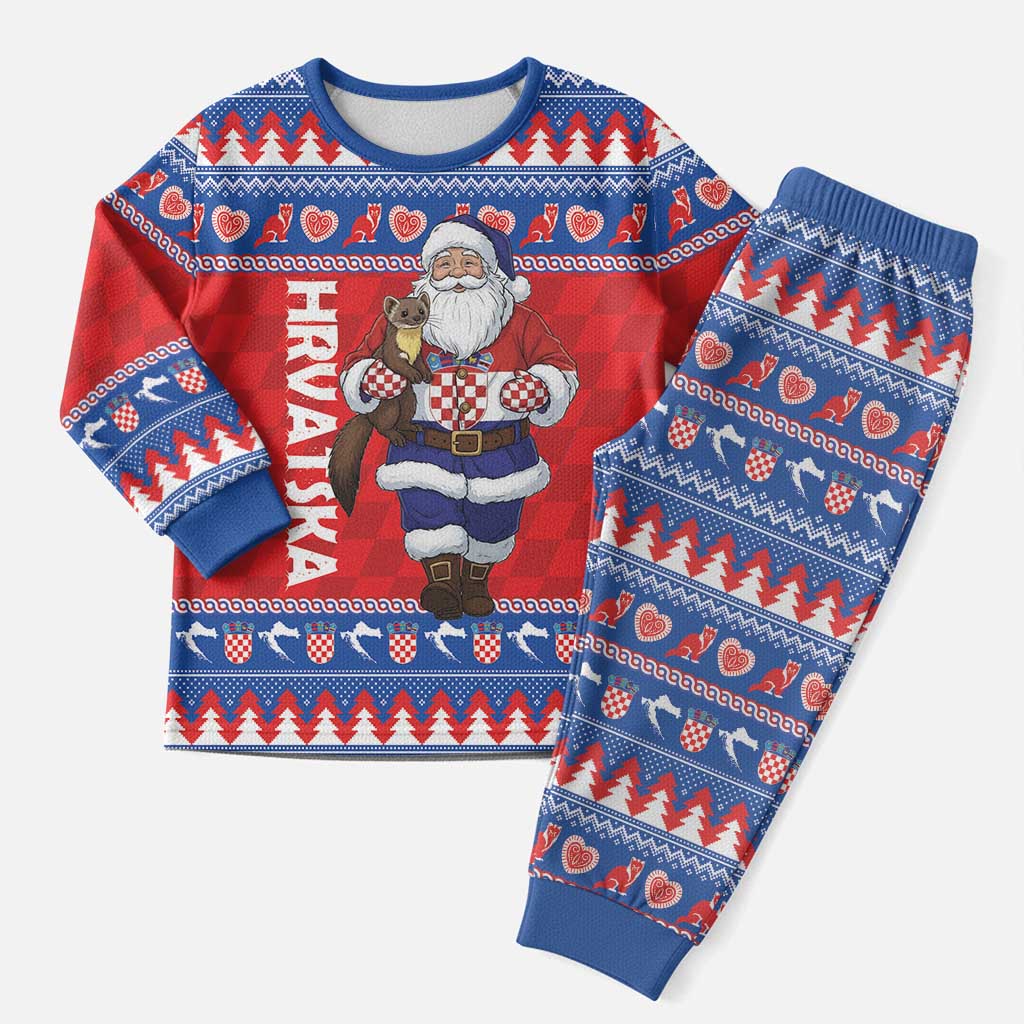Croatia Christmas Pajama Set Djed Bozicnjak Hrvatska - Wonder Print Shop
