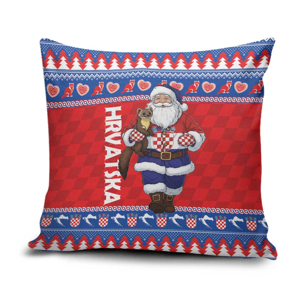 Croatia Christmas Pillow Cover Djed Bozicnjak Hrvatska - Wonder Print Shop