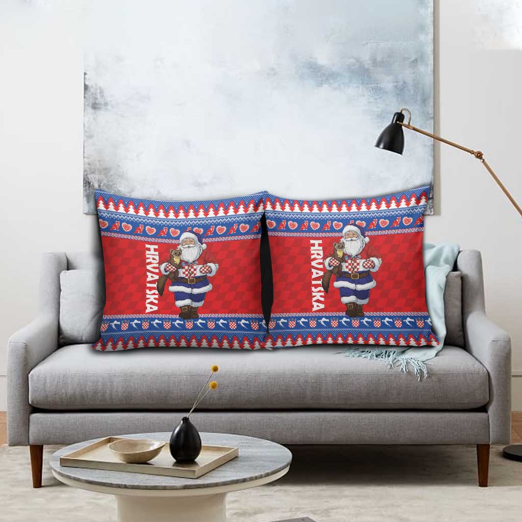 Croatia Christmas Pillow Cover Djed Bozicnjak Hrvatska - Wonder Print Shop