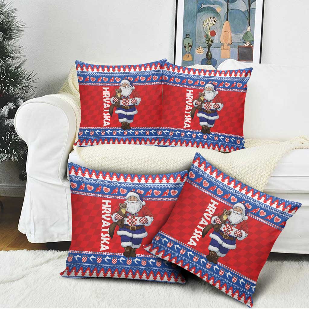 Croatia Christmas Pillow Cover Djed Bozicnjak Hrvatska - Wonder Print Shop