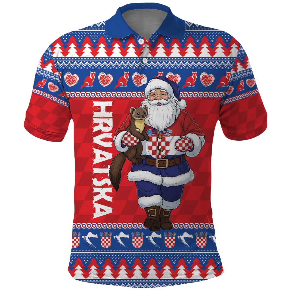 Croatia Christmas Polo Shirt Djed Bozicnjak Hrvatska - Wonder Print Shop